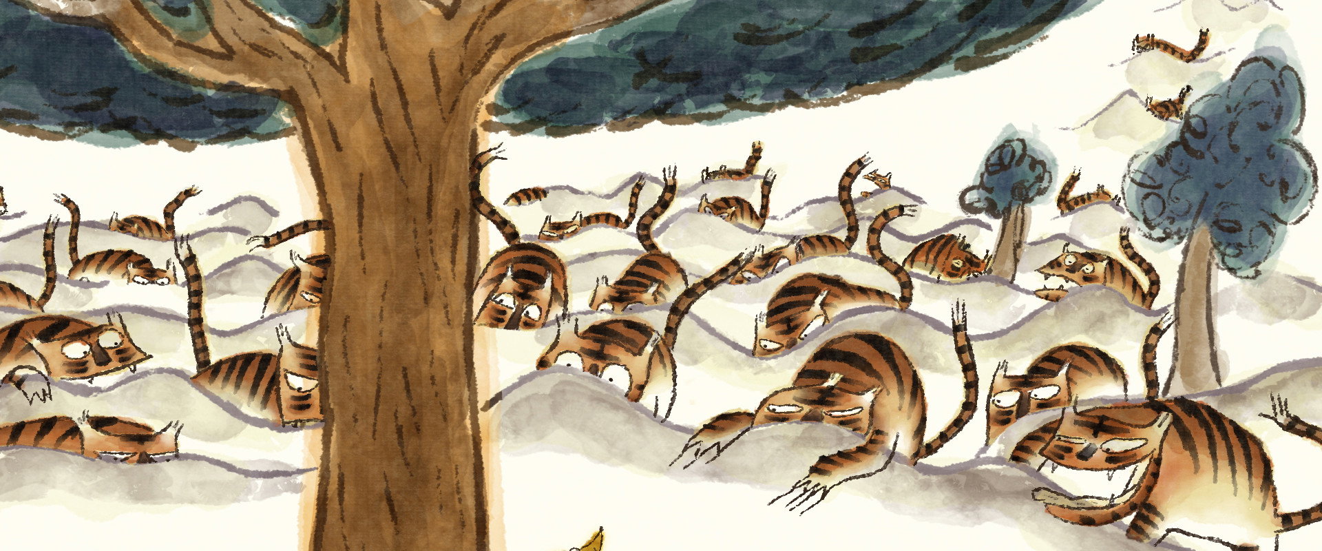 Tigers Tied Up in One Rope