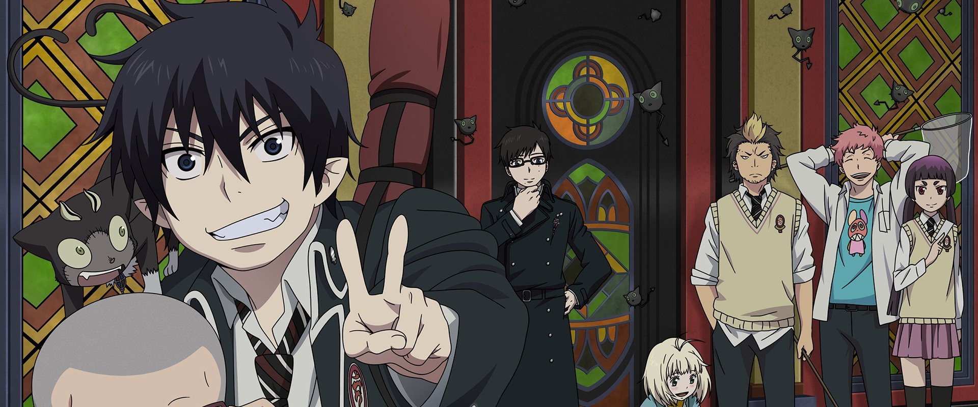 Blue Exorcist dizisi için arka plan görseli