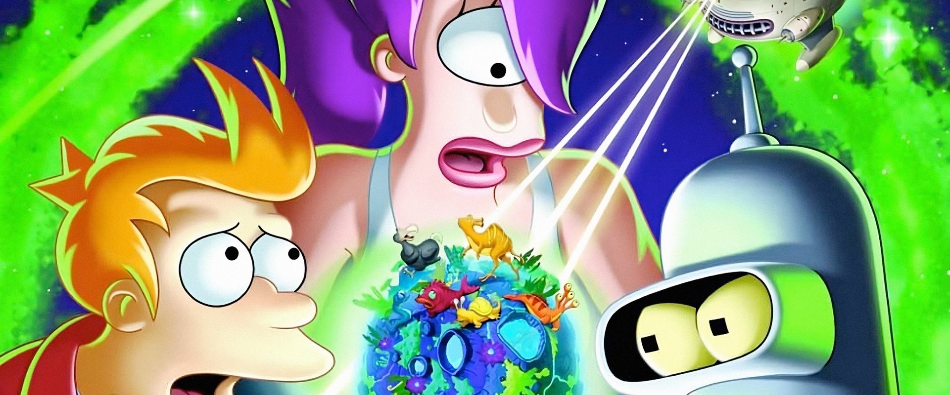 Futurama: Vahşi Yeşil Bir Geleceğe Doğru filmi için arka plan görseli