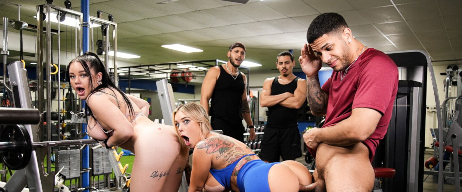 Gym Sluts Put On A Public Show's banner image