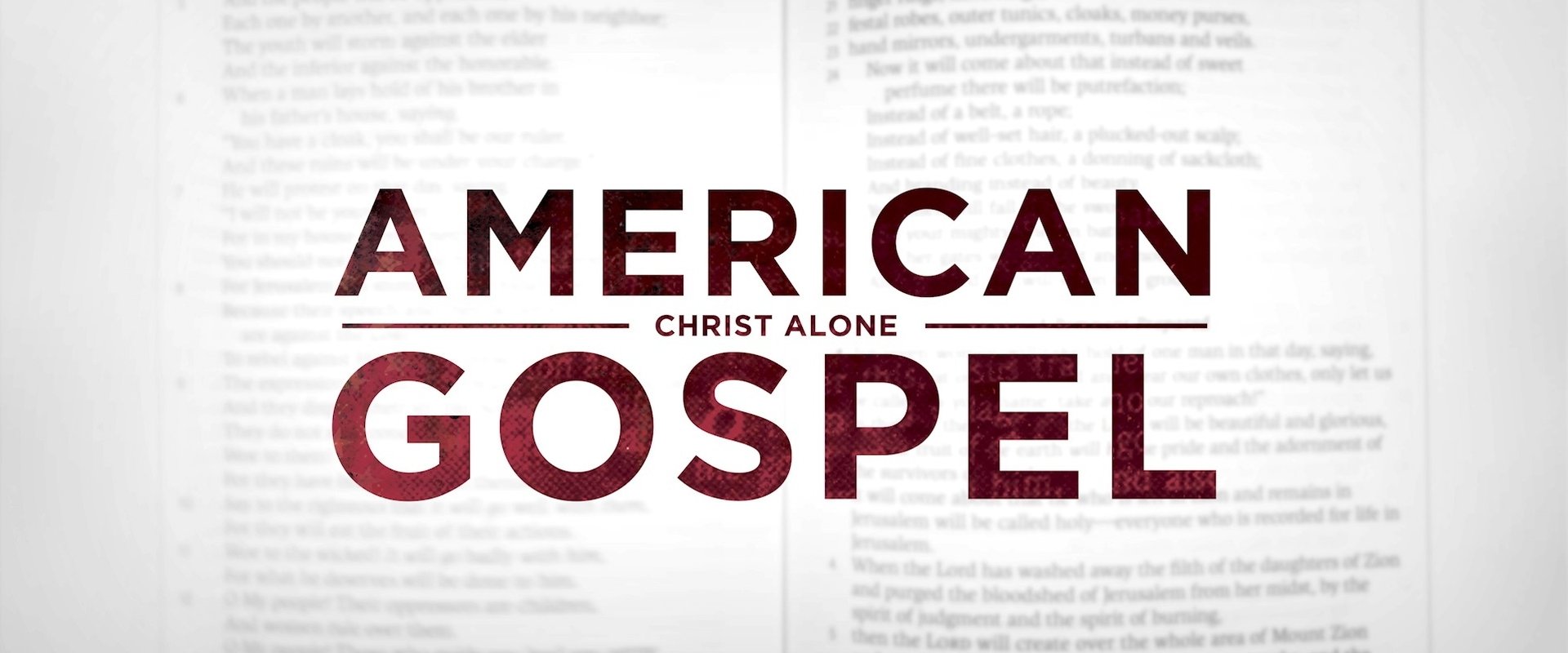 American Gospel: Christ Alone