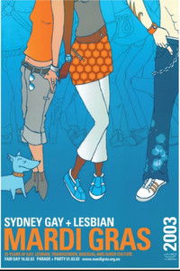 Poster for Sydney Gay and Lesbian Mardi Gras 2003