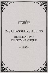 24ème chasseurs alpins : défilé au pas de gymnastique