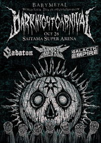 Poster for BABYMETAL WORLD TOUR 2018 in JAPAN EXTRA SHOW “DARK NIGHT CARNIVAL”
