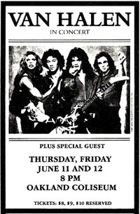 Van Halen: Oakland, CA @ Oakland Arena 1981