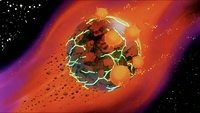 La explosión del planeta Namek