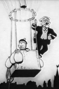 Постер мультфильма «Путешествие капитана Грогга на воздушном шаре (1916)» — (1 из 1)