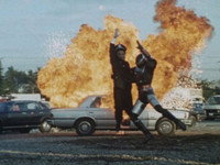 Just before the explosion at "0"