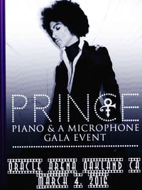 Poster de Prince: Piano and a Microphone Tour