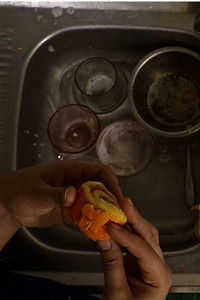 A Butterfly on an Orange Peel