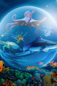 Постер фильма «Чудеса моря в 3D (2017)» — (2 из 8)