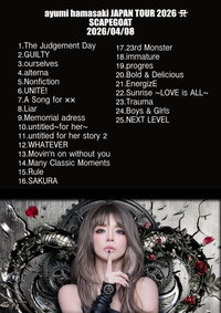ayumi hamasaki JAPAN TOUR 2026 A -Scapegoat-