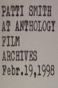 Patti Smith at Anthology Film Archives Febr. 19, 1998