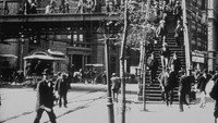 «New York, descente des voyageurs du pont de Brooklyn (1896)» — обои к фильму #1