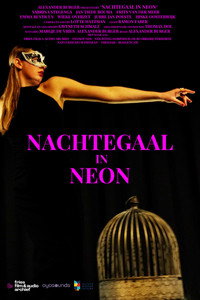 Nachtegaal in neon subtitle poster