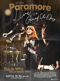 Poster de Paramore: Live at the Grand Ole Opry