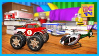 Learning Vehicles Names and Sounds for Kids Part 2 - Trucks, Helicopter and More
