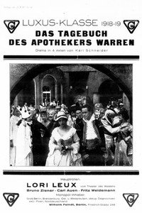 Постер фильма «Das Tagebuch des Apothekers Warren (1918)» — (2 из 2)