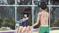 School Swimsuits and a Vampire