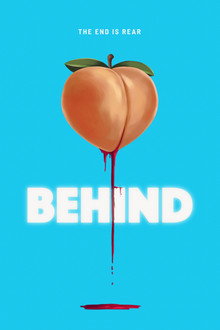 Behind poster