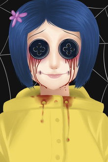 Coraline: Creepy Coraline poster