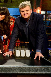 Jameela Jamil, Adrian Chiles, Des O'Connor