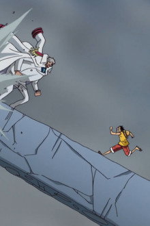 Each on Different Paths! Luffy vs. Garp!