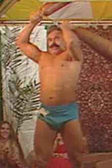 The Iron Sheik shows his club swinging skills