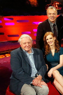 Sir David Attenborough, Gary Lineker, Jessica Chastain, Harry Hill, McBusted