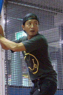 Strike! Takuya Kimura at the Batting Cage