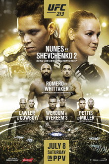 UFC 213: Romero vs. Whittaker poster