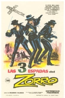 Poster do filme As Três Espadas do Zorro