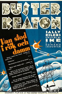 Han stod i rök och damm