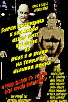 Super Chacrinha e seu amigo Ultra-Shit em Crise Vs. Deus e o Diabo na Terra de Glauber Rocha