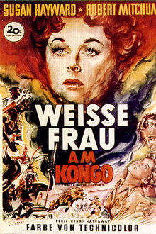 Weiße Frau am Kongo