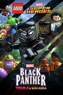 Poster do filme LEGO Super-Heróis da Marvel: Pantera Negra - Problemas em Wakanda