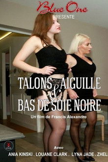 Talons aiguille et bas de soie noire