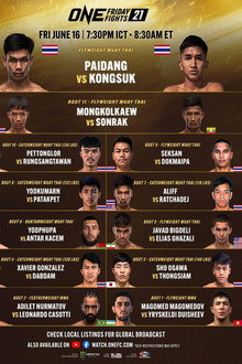 ONE Friday Fights 21: Paidang vs. Kongsuk