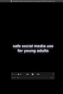 Safe Social Media Use for Young Adults