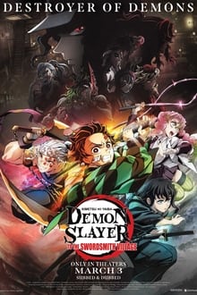 Poster do filme Demon Slayer: Kimetsu no Yaiba - Para a Vila do Espadachim