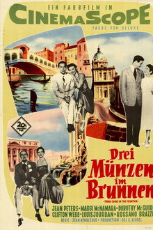 Drei Münzen im Brunnen