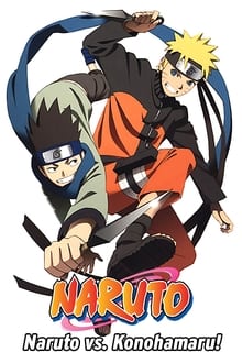 Poster do filme O Exame Chūnin das Chamas! Naruto vs Konohamaru!