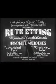 Ruth Etting in Favorite Melodies