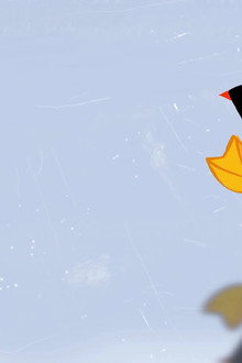 Der kleine Vogel und das Blatt