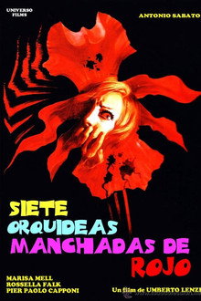 Siete orquídeas manchadas de rojo