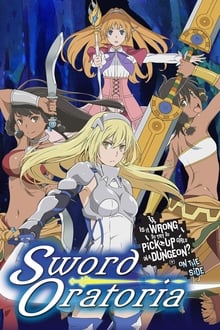 Poster da série Dungeon ni Deai wo Motomeru no wa Machigatteiru Darou ka Gaiden: Sword Oratoria