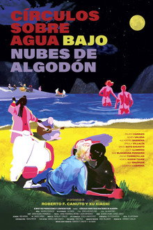 Círculos sobre agua, bajo nubes de algodón