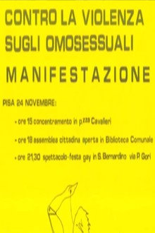 Pisa 1979-2009: La prima marcia gay 30 anni dopo