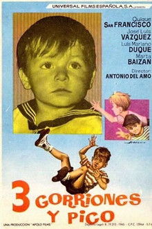 Tres gorriones y pico