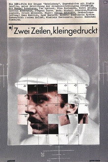 Zwei Zeilen, kleingedruckt